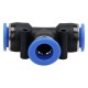 Pneumatic T-piece, plug-in, for 6 mm hose, plastic