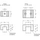 Forked rectangular magnet GN 62-AN-79 - with hole