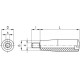 Besisukanti rankena I.481/40+x-M6 - duroplast
