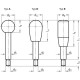 Lever arm GN 310-14-125-A-NI - stainless steel