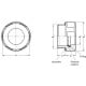 Liquid level indicator - ATEX GN 743.6-14-M20x1.5 - aluminum/glass, operating temperature up to 150C