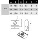 M8 slotted nut for OB40 profiles