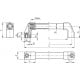 M.1043 BM/20-180-SST pipe holder - stainless steel pipe profile, rear mounting