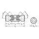 Skersinė jungtis DIN 808-58-K30-190-DW - plienas, adatinis guolis