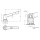 Adjustable lever with high clamping force GN 300.4-92-M10-SW black