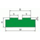 Chain guide profile 2 - 1/2 x 5/16 - H20 2000mm