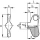 Wing nut EWNM-SST-40-M6 - threaded hole, blind hole