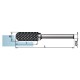 Rotary file for metal with a ball head WRC 10x20 shank 6mm