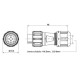 Electrical connector TS13CP04 5A/200V