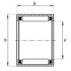 Adatinis ritininis guolis B1816 KOYO 28.58x34.92x25.40