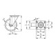 Swivel wheel fi 65mm plastic with mounting plate, load capacity 120 kg RE.F8-065-SBL-N