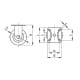 160mm rubber wheel with mounting plate 1101 - 160x50