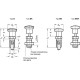 Stainless steel indexing pin GN 818-6-6-B-A4 - without upright position, plastic knob, without counter nuts