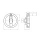 Handwheel with revolving handle GN 322.7-250-K22-R - aluminum, safe handle, automatically foldable