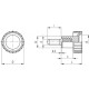Knob with grooved grip BTL.32 p-M8x25 - threaded shank made of galvanized steel