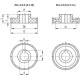 Gear wheel ZCL-2.0-60-A25-K - module 2.0, hub with through hole and keyway