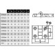 Metal hinge for profiles 40 63x45mm