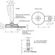 Stainless steel self-aligning foot GN 33-100-M20-100-B1-T -