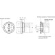 Fixing flange GN 723.3-33.5-B6-A - for control knobs GN 723.4
