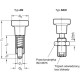 Indexing pin GN 613-6-AKN-NI - stainless steel knob