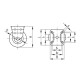 Fixed wheel fi 50mm rubber with mounting plate, load capacity 35 kg RE.C7-050-PBL Fixed wheel fi 50mm rubber with mounting plate, load capacity 35 kg RE.C7-050-PBL