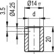 Reducing sleeve for position indicators DD51 RB51-10-SST-304