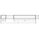 Double-sided screw M10x40 8.8 galv, white (100 pcs.)