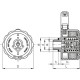 Breathing plug SFW.80-VP-3/4-F-350mb - with venting and suction valve, with vandal-proof system, technopolymer, temperature pr