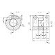 JM 55C clutch hub 19mm + keyway