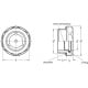 Liquid level indicator GN 743-32-M42x1.5-A - aluminum/natural glass, resistance up to 100 C
