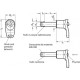 Stainless steel mounting pin with ball lock GN 113.12-16-80 - with L-handle, AISI 630 steel pin