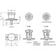 Mini stainless steel indexing pin GN 822.9-6-6-BN - stainless steel knob