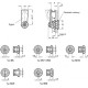 Lock GN 115-VK8-14 - zinc die-cast, closing with a universal key