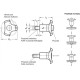 Stainless steel mounting pin with ball lock GN 113.1-6-5 - with compensation for the thickness of the locking element