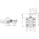 Hinge with lock CFA.97-ERS-SH-10 - technopolymer