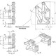 Articulated hinge GN 7237-NI-50-R-MT - right mounting bracket
