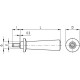 Handle I.167/103 p-M8x16 - with safety collar, Duroplast