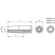 Non-rotating handle I.580/40 N-8 - technopolymer