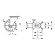 150mm polyurethane swivel wheel with mounting plate, load capacity 300 kg RE.F5-150-SSL-N
