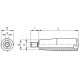 Revolving handle I.281/80+x-M10-SST - AISI 304 stainless steel pin