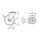 Swivel wheel fi 125mm plastic with mounting hole, load capacity 220 kg RE.F8-125-FBL-N