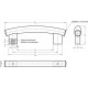 Arched tubular handle GN 666.4-30-M6-600-EL - tubular, aluminum tubular profile natural black