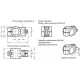 Bidirectional connector GN 133-B48-B30-2-SW - black aluminum