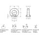 Eye nut DIN 582 C15 M6 galvanized. (50 pcs.)