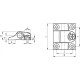 Hinge with adjustable opening force CFU.60 CH-6 CLEAN - white color
