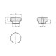 Stainless steel knurled knob GN 536-28-M8-PL -