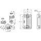Hinge with built-in safety switch CFSW.110-6-1NO+3NC-FA-2-C33 - 2 m cable, eight-core, exit from the top