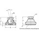 Pasukama kojelė GN 343.3-25-M8-A - plastikinis pagrindas, vidinis sriegis