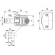 Side guide holder MPG-RS-P16 - for rectangular guides, with pin