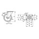 Swivel wheel fi 125mm rubber with brake with mounting plate, load capacity 120 kg RE.G1-125-SBF-N